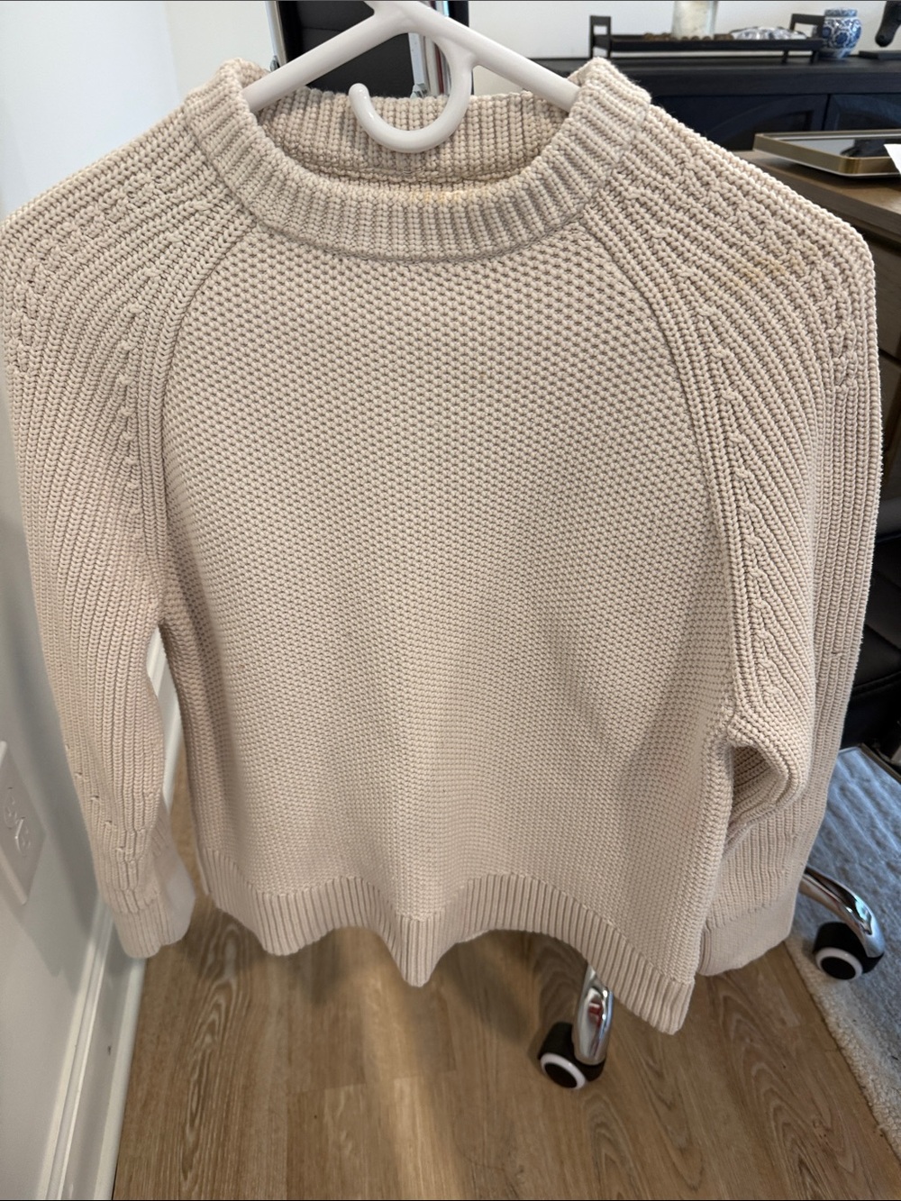 Lululemon Cream Crewneck Textured Knit Sweater